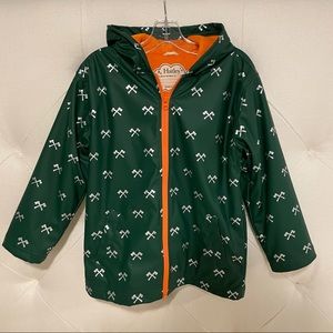 Hatley Boys Waterproof Raincoat with Axes Size 7